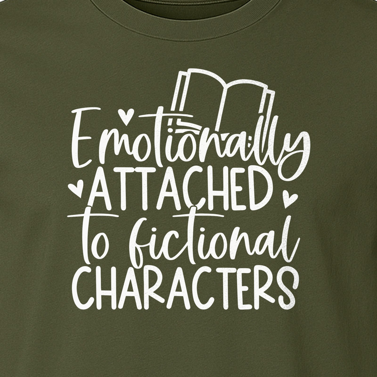 Book Lover T-Shirt, Emotionally Attached to Fictional Characters Reading Club Gift Tee