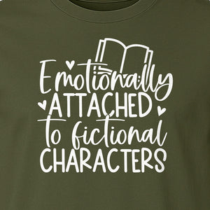 Book Lover T-Shirt, Emotionally Attached to Fictional Characters Reading Club Gift Tee
