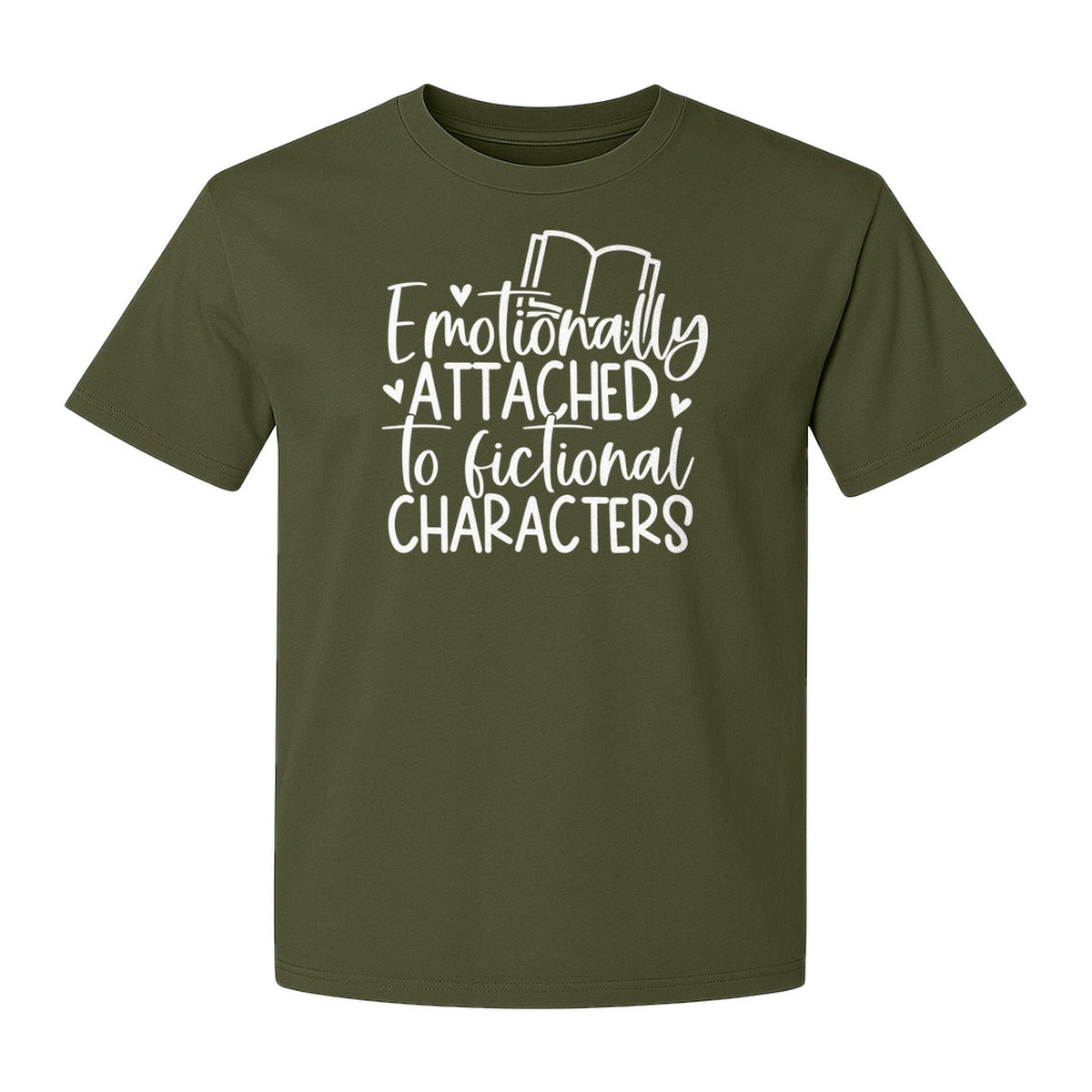 Book Lover T-Shirt, Emotionally Attached to Fictional Characters Reading Club Gift Tee
