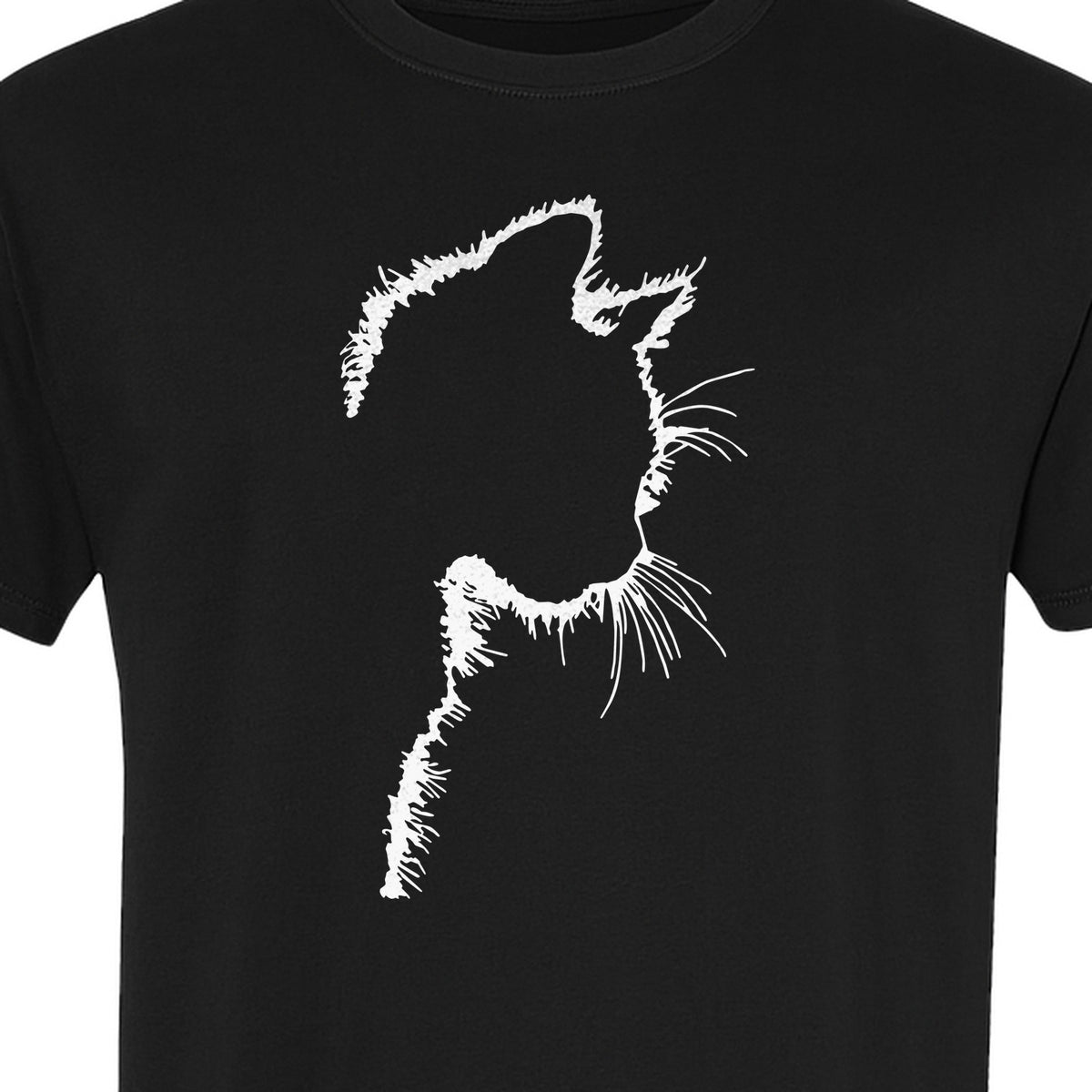 Cat Silhouette T-Shirt, Funny Feline Outline Design for Kitty Lovers and Pet Parents