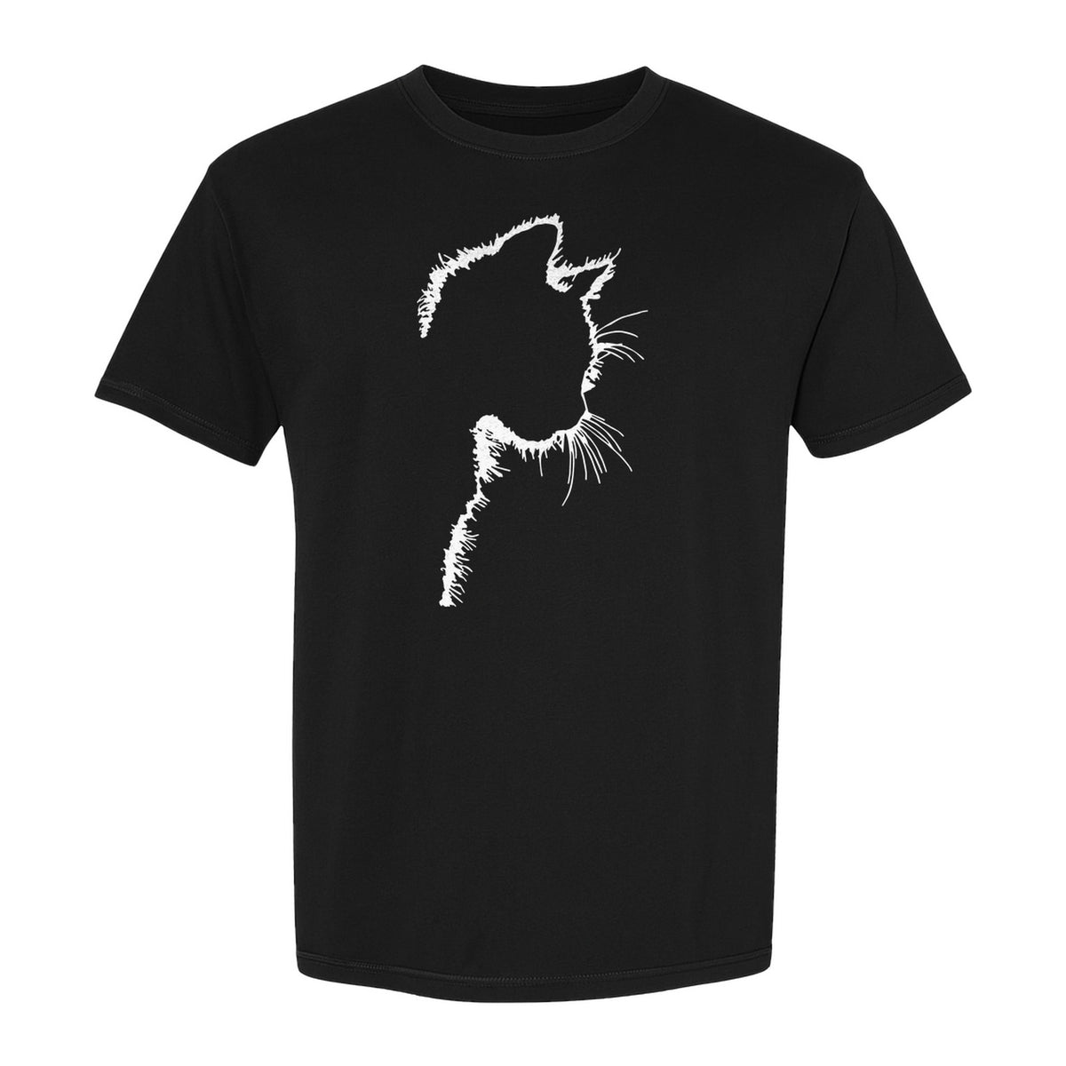 Cat Silhouette T-Shirt, Funny Feline Outline Design for Kitty Lovers and Pet Parents