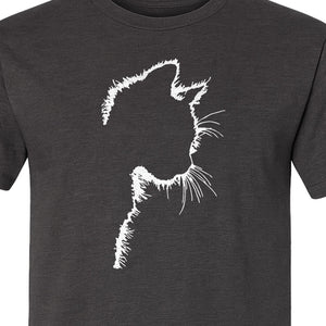 Cat Silhouette T-Shirt, Funny Feline Outline Design for Kitty Lovers and Pet Parents