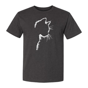 Cat Silhouette T-Shirt, Funny Feline Outline Design for Kitty Lovers and Pet Parents