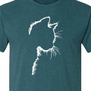 Cat Silhouette T-Shirt, Funny Feline Outline Design for Kitty Lovers and Pet Parents