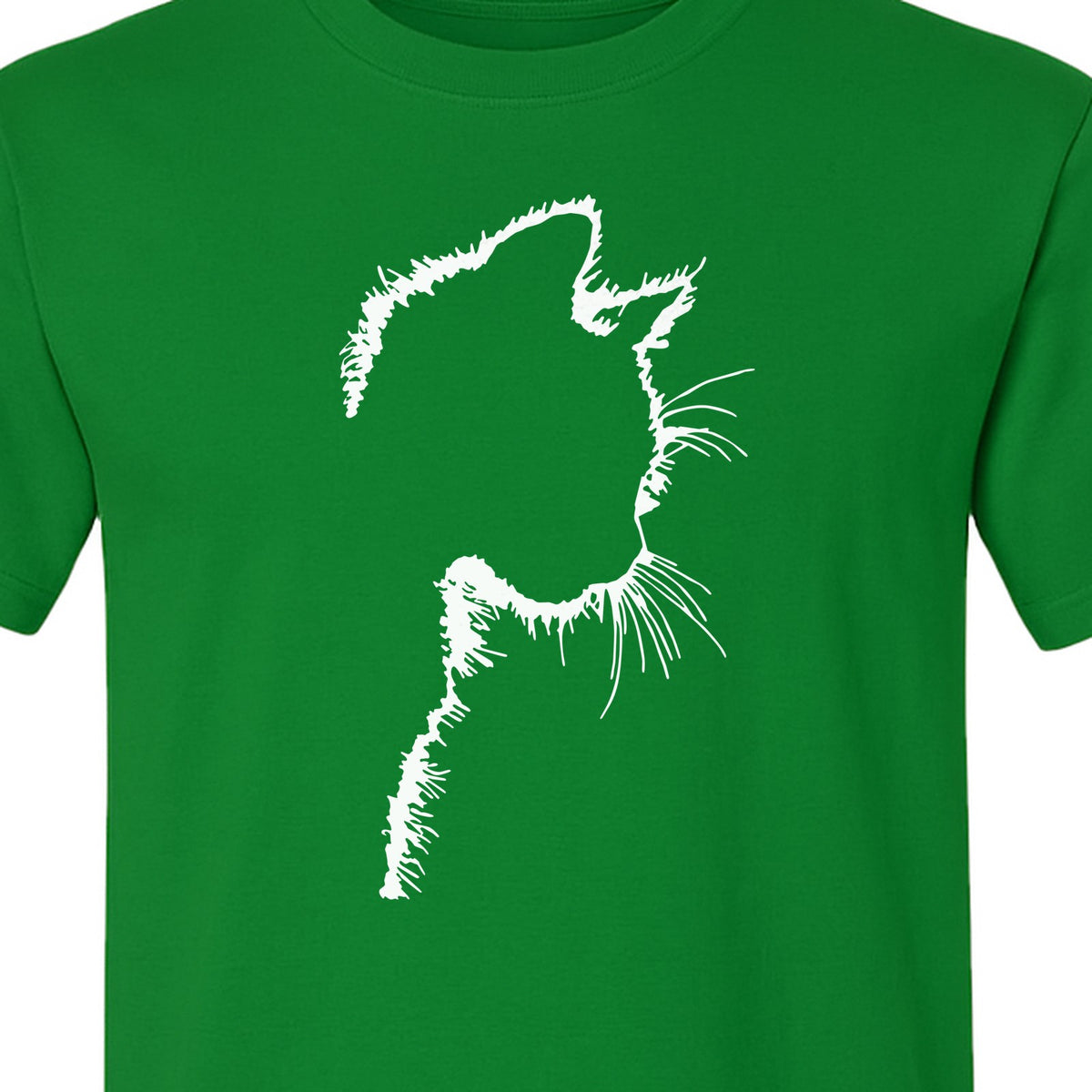 Cat Silhouette T-Shirt, Funny Feline Outline Design for Kitty Lovers and Pet Parents