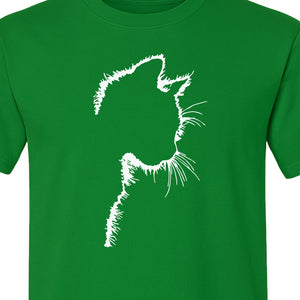 Cat Silhouette T-Shirt, Funny Feline Outline Design for Kitty Lovers and Pet Parents