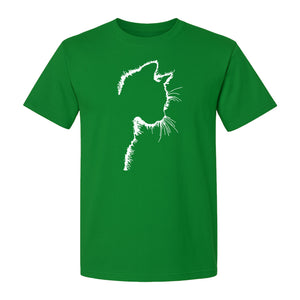 Cat Silhouette T-Shirt, Funny Feline Outline Design for Kitty Lovers and Pet Parents