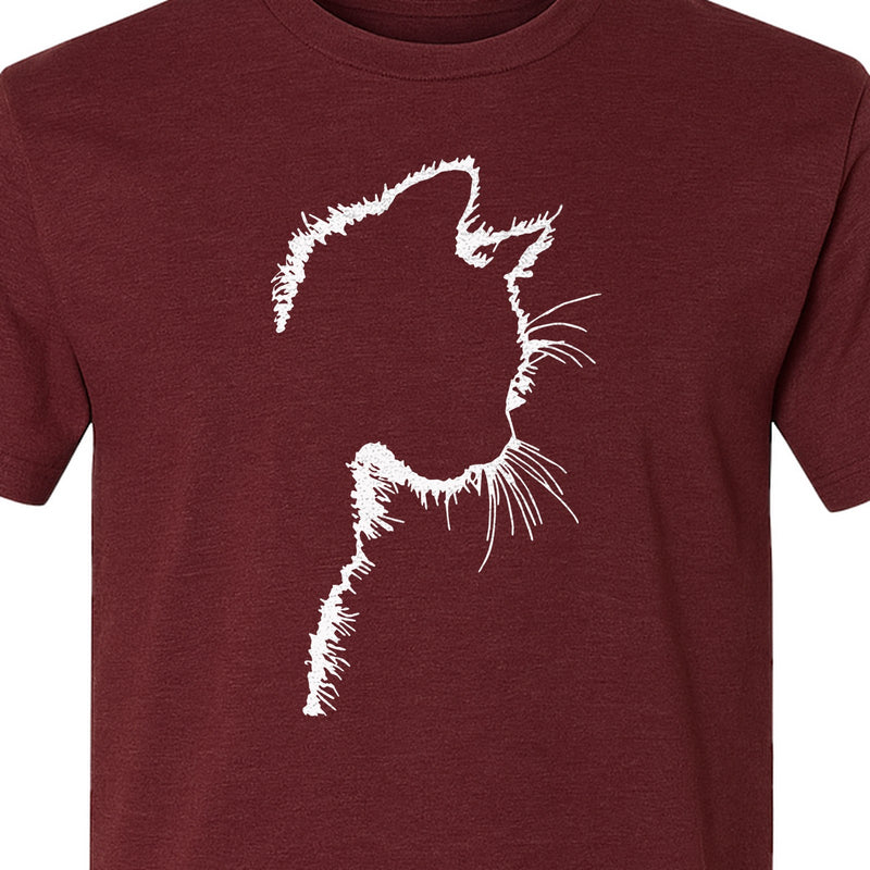 Cat Silhouette T-Shirt, Funny Feline Outline Design for Kitty Lovers and Pet Parents