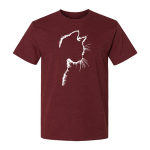 Cat Silhouette T-Shirt, Funny Feline Outline Design for Kitty Lovers and Pet Parents