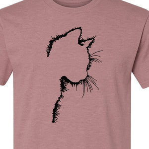 Cat Silhouette T-Shirt, Funny Feline Outline Design for Kitty Lovers and Pet Parents