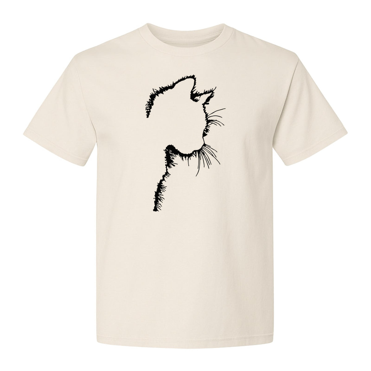 Cat Silhouette T-Shirt, Funny Feline Outline Design for Kitty Lovers and Pet Parents
