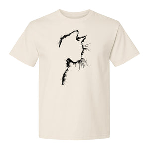 Cat Silhouette T-Shirt, Funny Feline Outline Design for Kitty Lovers and Pet Parents