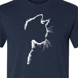 Cat Silhouette T-Shirt, Funny Feline Outline Design for Kitty Lovers and Pet Parents