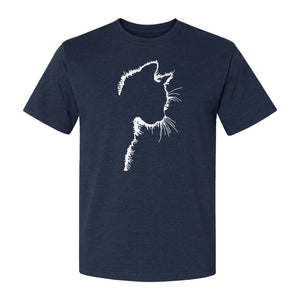 Cat Silhouette T-Shirt, Funny Feline Outline Design for Kitty Lovers and Pet Parents