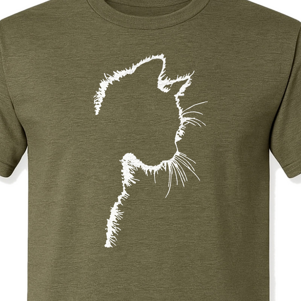 Cat Silhouette T-Shirt, Funny Feline Outline Design for Kitty Lovers and Pet Parents