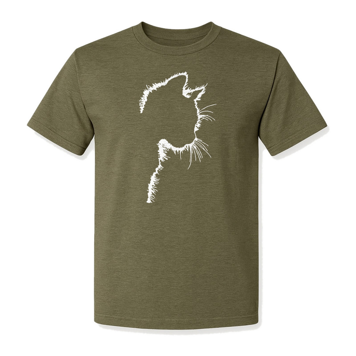 Cat Silhouette T-Shirt, Funny Feline Outline Design for Kitty Lovers and Pet Parents