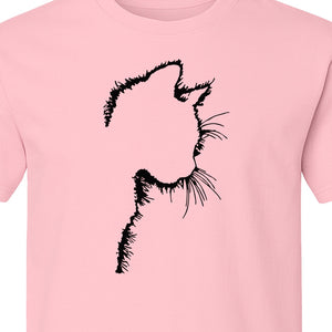 Cat Silhouette T-Shirt, Funny Feline Outline Design for Kitty Lovers and Pet Parents