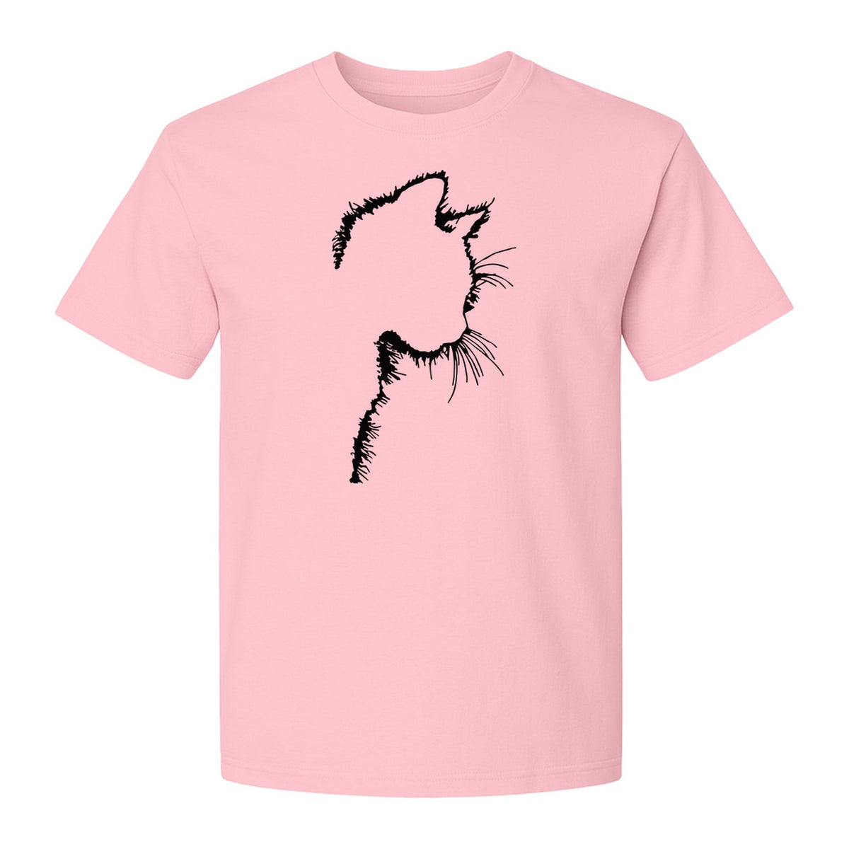 Cat Silhouette T-Shirt, Funny Feline Outline Design for Kitty Lovers and Pet Parents