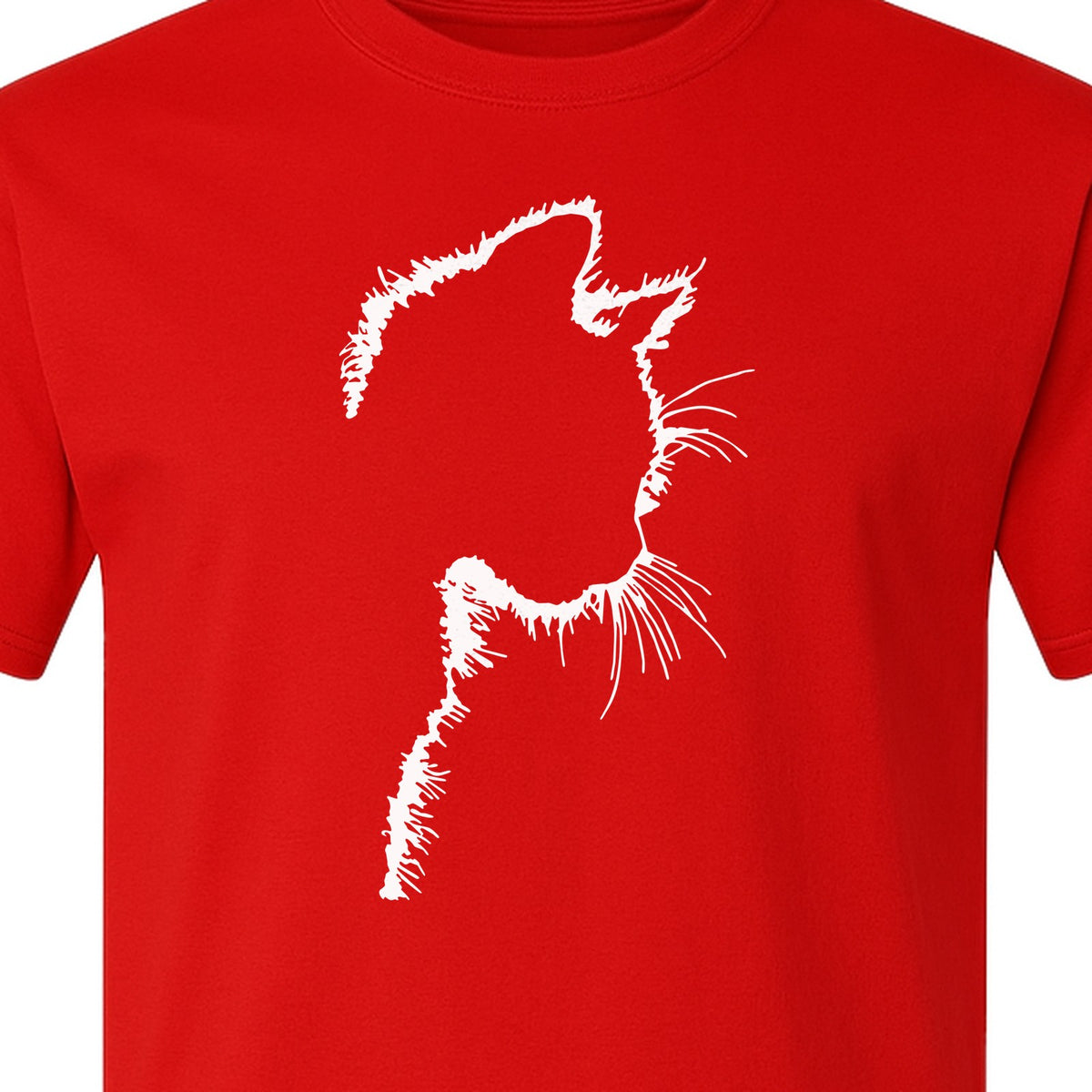 Cat Silhouette T-Shirt, Funny Feline Outline Design for Kitty Lovers and Pet Parents