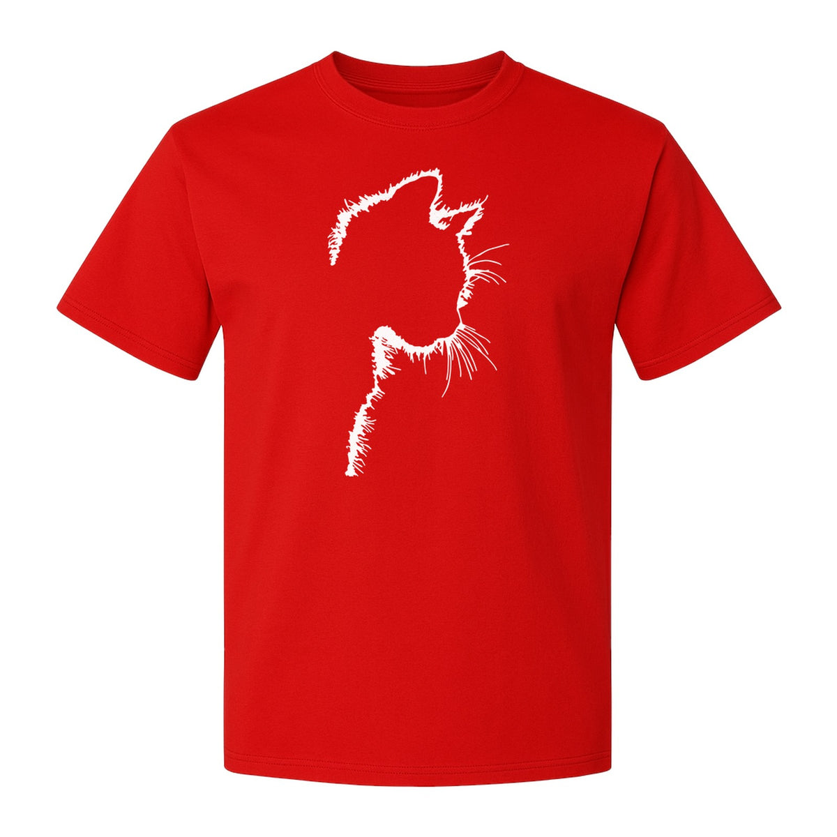 Cat Silhouette T-Shirt, Funny Feline Outline Design for Kitty Lovers and Pet Parents