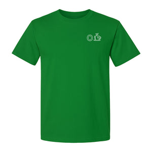 Occupational Therapist T-Shirt, Small Chest O and Coffee Cup Graphic for OT Professionals