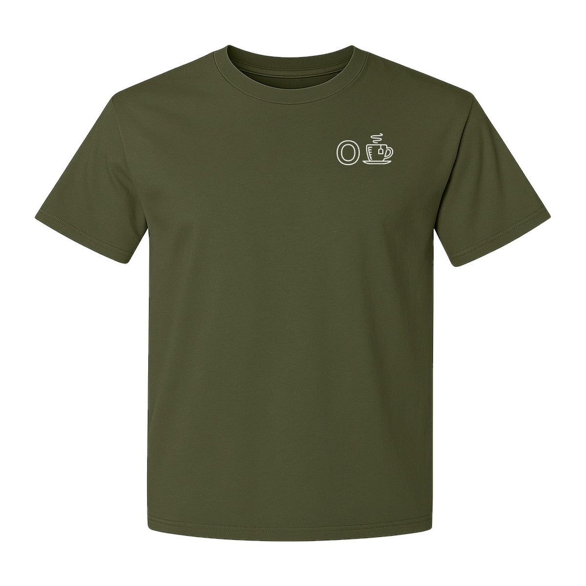 Occupational Therapist T-Shirt, Small Chest O and Coffee Cup Graphic for OT Professionals