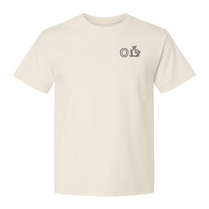 Occupational Therapist T-Shirt, Small Chest O and Coffee Cup Graphic for OT Professionals