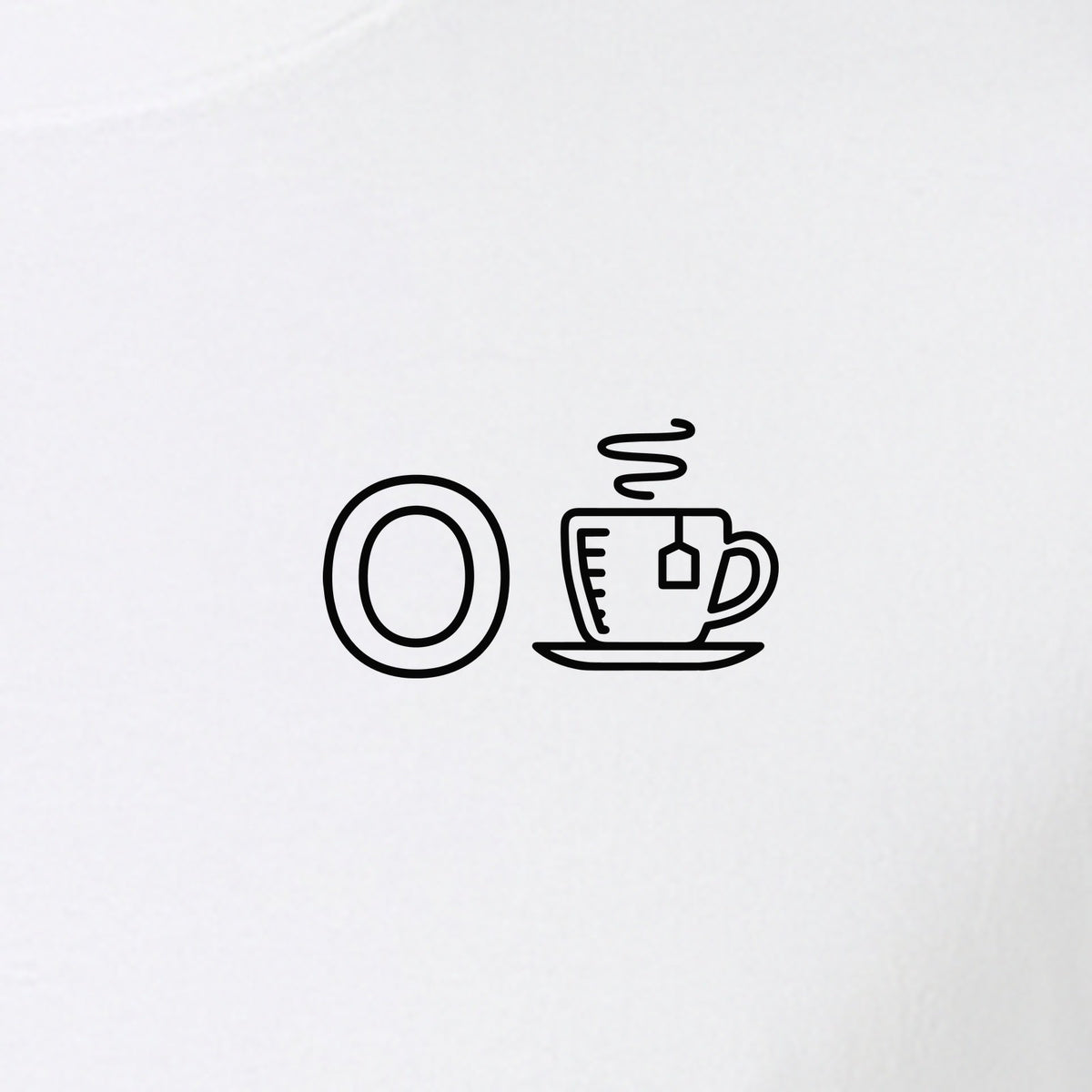 Occupational Therapist T-Shirt, Small Chest O and Coffee Cup Graphic for OT Professionals