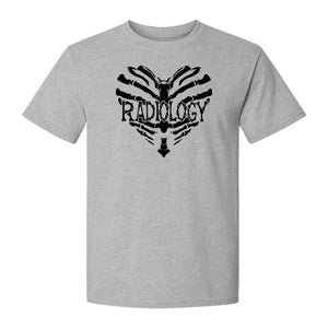 Radiology Tech T-Shirt, Skeletal Heart X-Ray Design for Medical Imaging Professionals