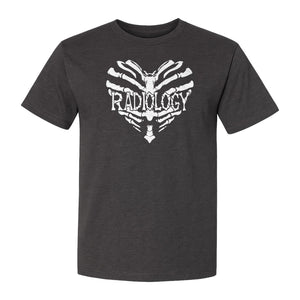 Radiology Tech T-Shirt, Skeletal Heart X-Ray Design for Medical Imaging Professionals