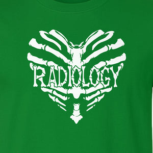Radiology Tech T-Shirt, Skeletal Heart X-Ray Design for Medical Imaging Professionals