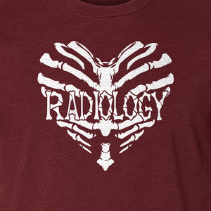 Radiology Tech T-Shirt, Skeletal Heart X-Ray Design for Medical Imaging Professionals