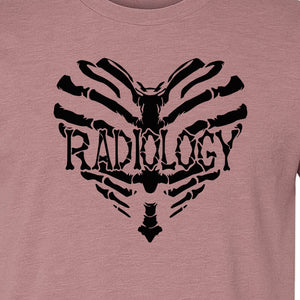 Radiology Tech T-Shirt, Skeletal Heart X-Ray Design for Medical Imaging Professionals