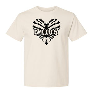Radiology Tech T-Shirt, Skeletal Heart X-Ray Design for Medical Imaging Professionals
