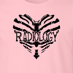 Radiology Tech T-Shirt, Skeletal Heart X-Ray Design for Medical Imaging Professionals