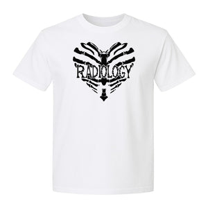 Radiology Tech T-Shirt, Skeletal Heart X-Ray Design for Medical Imaging Professionals