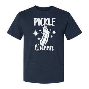Pickle Queen T-Shirt, Funny Crowned Dill Graphic with Sparkling Stars for Food Lovers