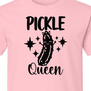 Pickle Queen T-Shirt, Funny Crowned Dill Graphic with Sparkling Stars for Food Lovers