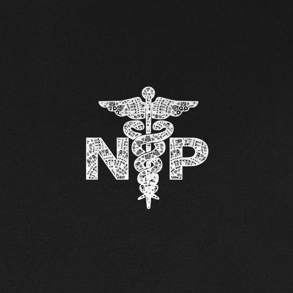 Nurse Practitioner T-Shirt, Distressed NP Caduceus Left Chest Design for Medical Professionals