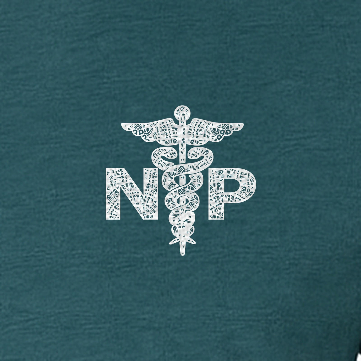 Nurse Practitioner T-Shirt, Distressed NP Caduceus Left Chest Design for Medical Professionals