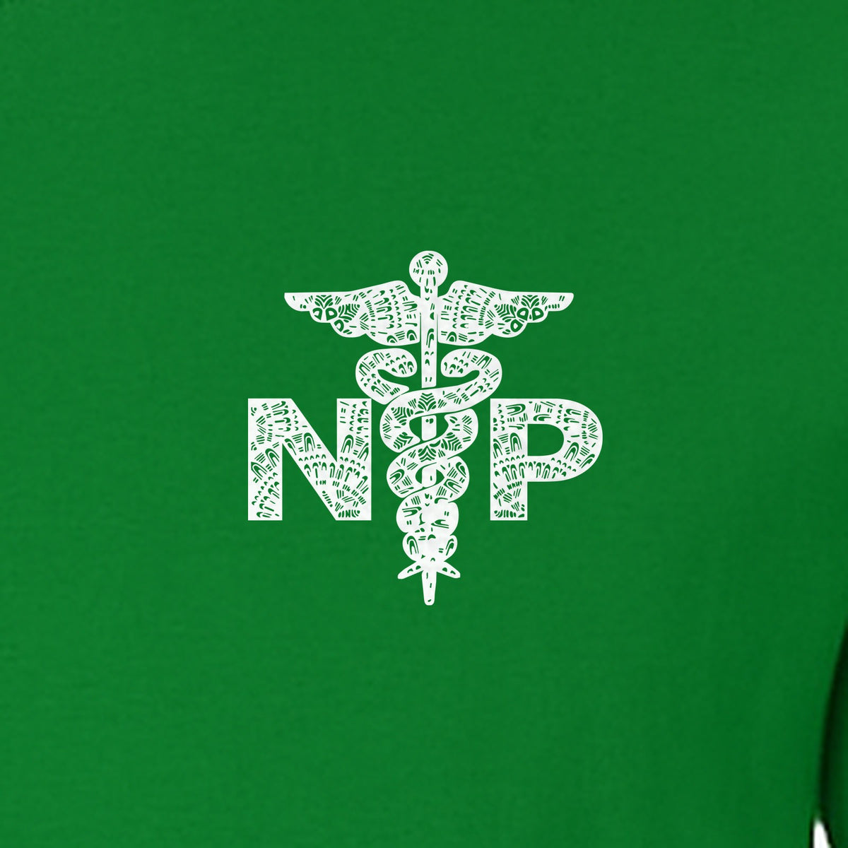 Nurse Practitioner T-Shirt, Distressed NP Caduceus Left Chest Design for Medical Professionals