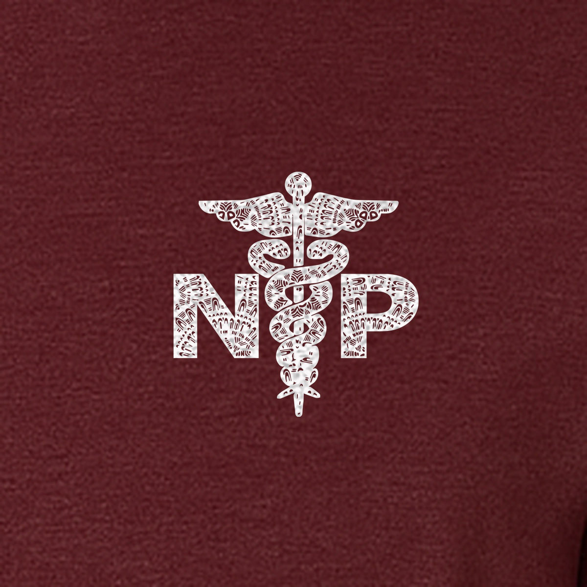 Nurse Practitioner T-Shirt, Distressed NP Caduceus Left Chest Design for Medical Professionals
