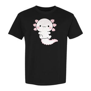 Axolotl T-Shirt, Cute Cartoon Amphibian Graphic for Animal Lovers and Kawaii Fans