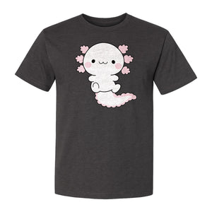 Axolotl T-Shirt, Cute Cartoon Amphibian Graphic for Animal Lovers and Kawaii Fans
