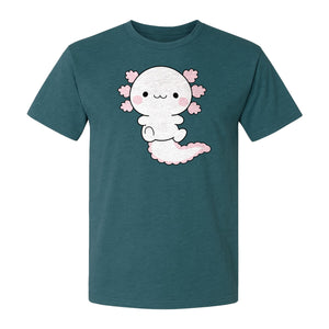 Axolotl T-Shirt, Cute Cartoon Amphibian Graphic for Animal Lovers and Kawaii Fans