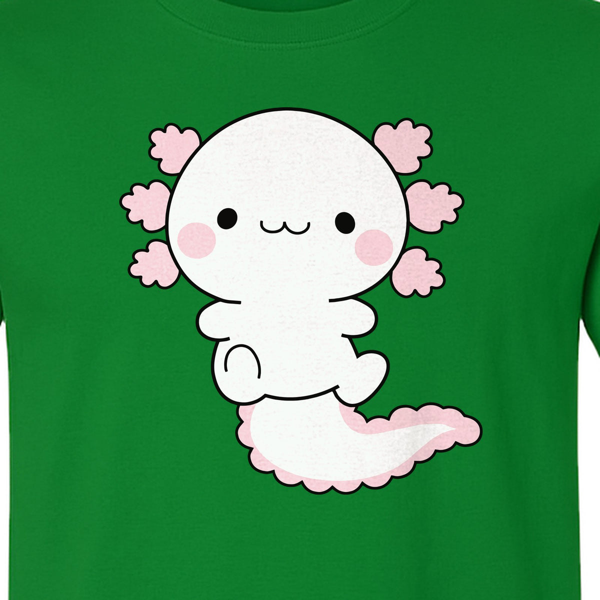 Axolotl T-Shirt, Cute Cartoon Amphibian Graphic for Animal Lovers and Kawaii Fans