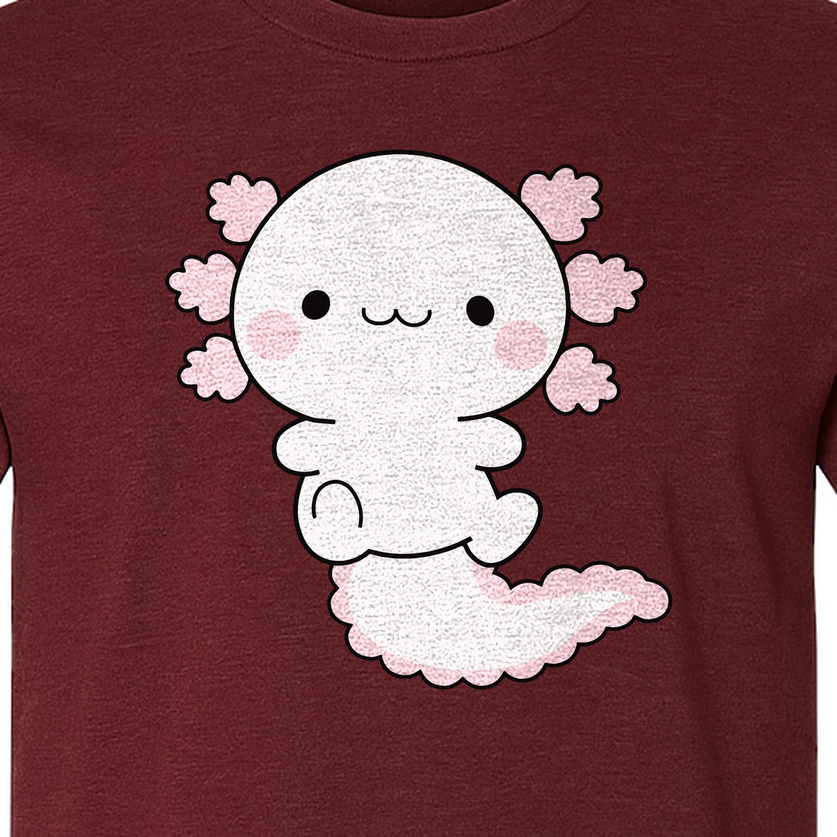 Axolotl T-Shirt, Cute Cartoon Amphibian Graphic for Animal Lovers and Kawaii Fans