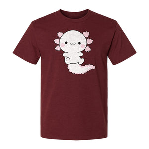 Axolotl T-Shirt, Cute Cartoon Amphibian Graphic for Animal Lovers and Kawaii Fans