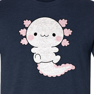 Axolotl T-Shirt, Cute Cartoon Amphibian Graphic for Animal Lovers and Kawaii Fans