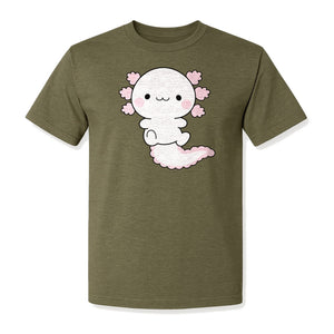 Axolotl T-Shirt, Cute Cartoon Amphibian Graphic for Animal Lovers and Kawaii Fans